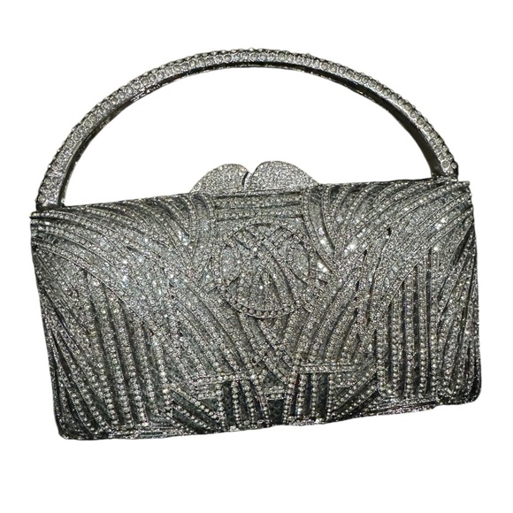 Silver Swavorsky Crystal Clutch - Picture 1 of 6